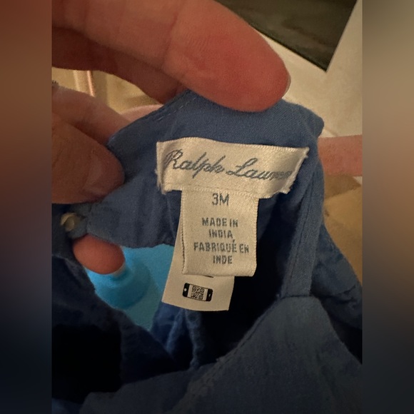 Ralph Lauren blue dress and bloomers size 3 months - Picture 3 of 4